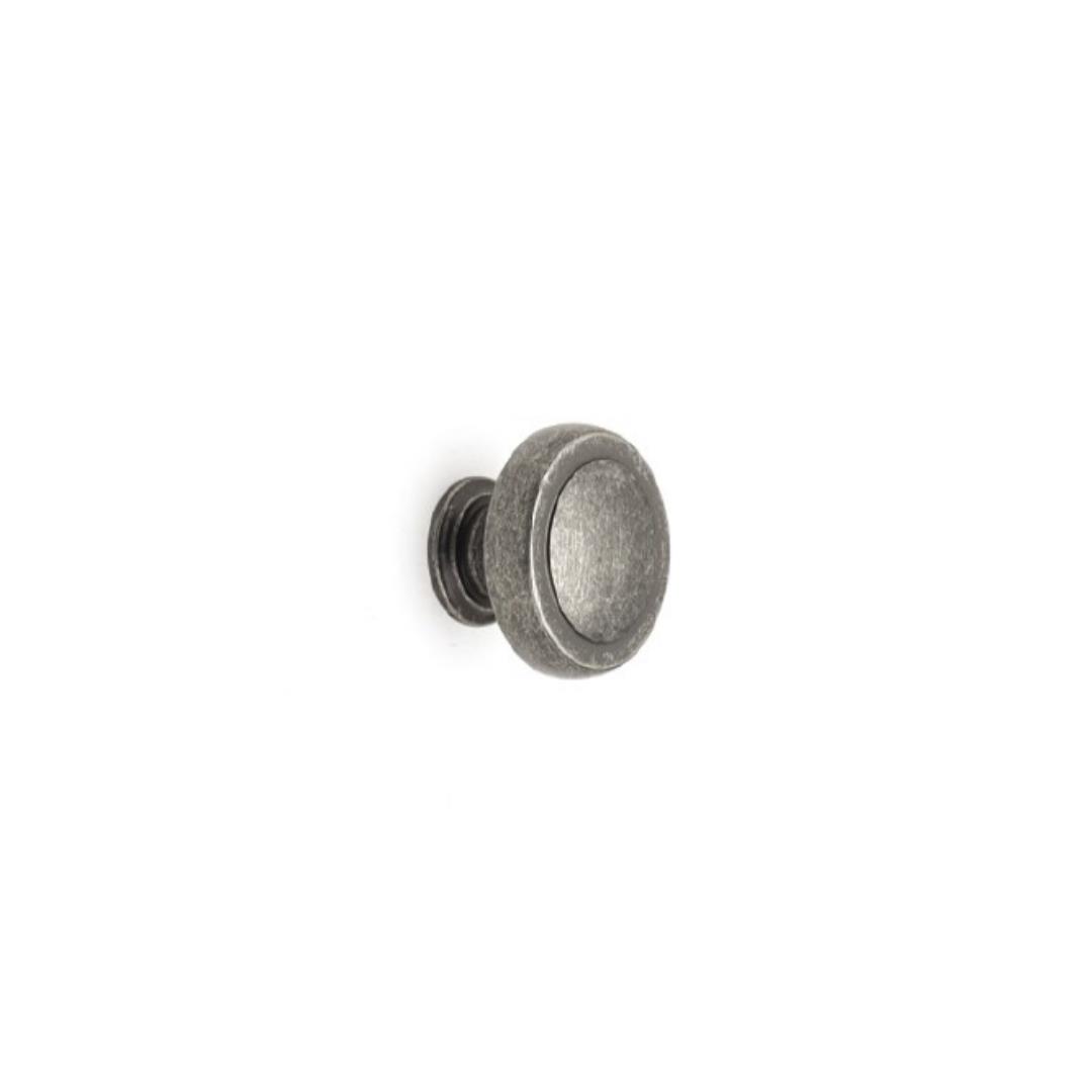 1915 Tek Delikli Düğme Kulp Antik Gümüş Renk Çap 32 mm