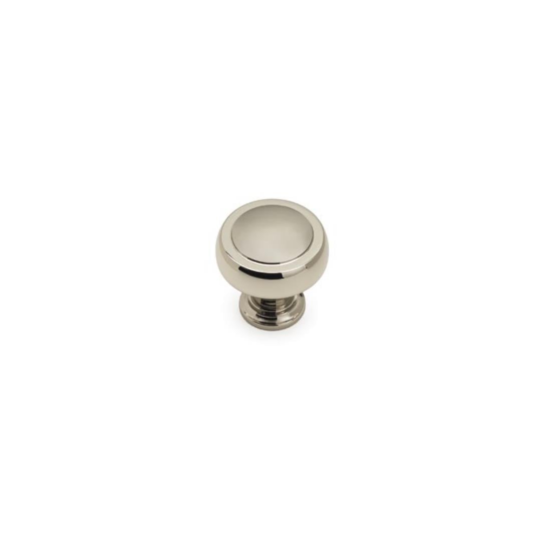 1915 Tek Delikli Düğme Kulp Parlak Nikel Renk Çap 32 mm