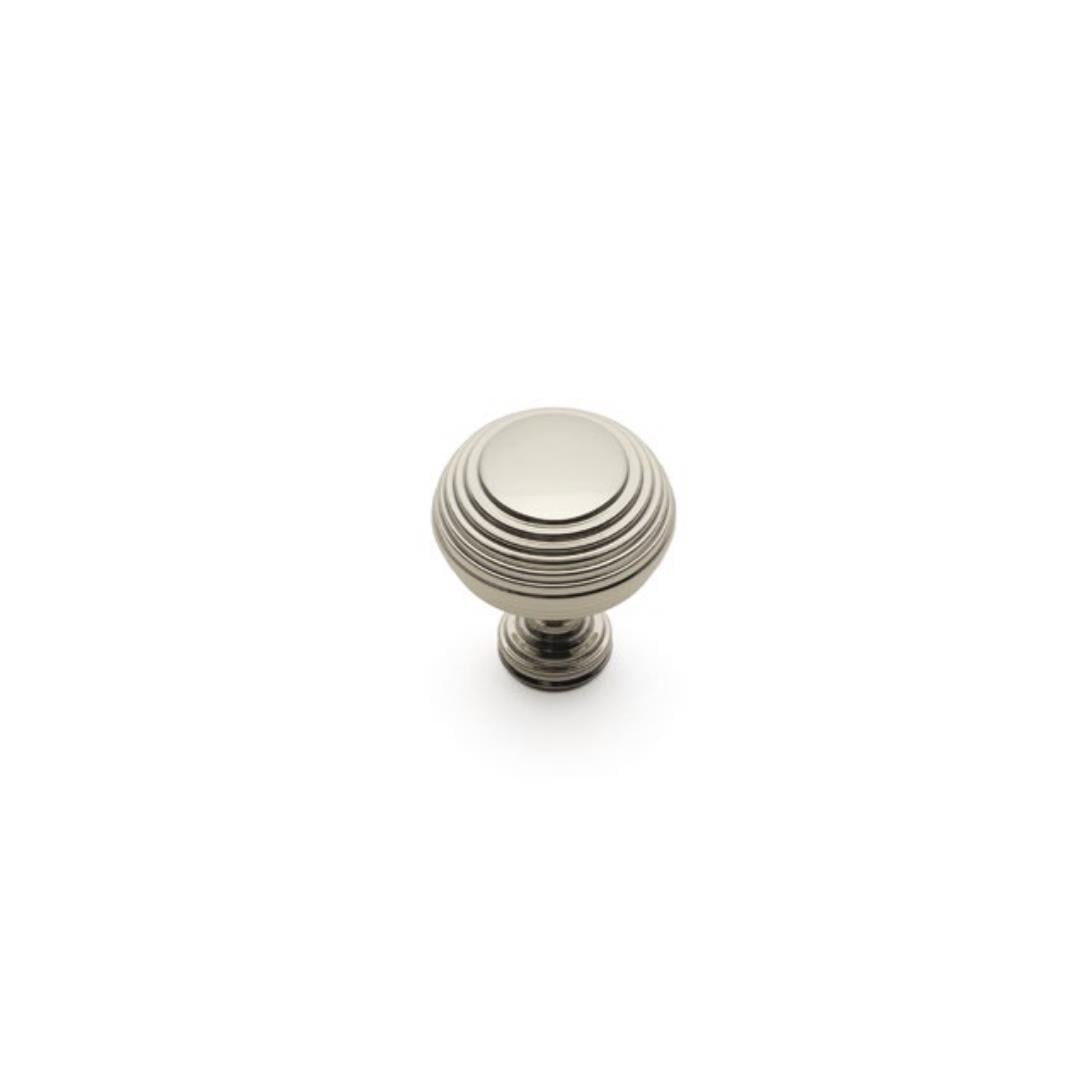 1937 Tek Delikli Düğme Kulp Parlak Nikel Renk Çap 32 mm