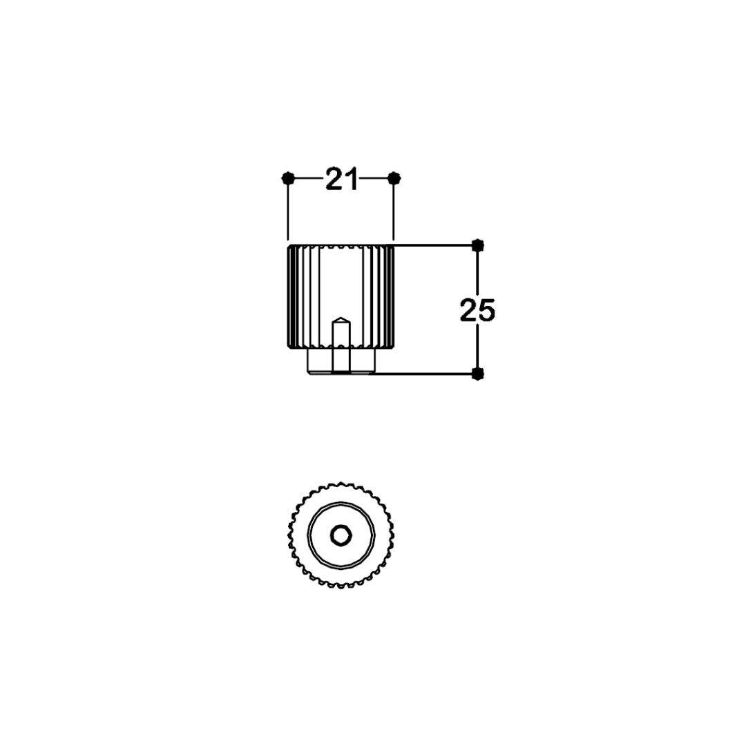 1973 Tek Delikli Düğme Kulp Antik Renk Çap 20 mm