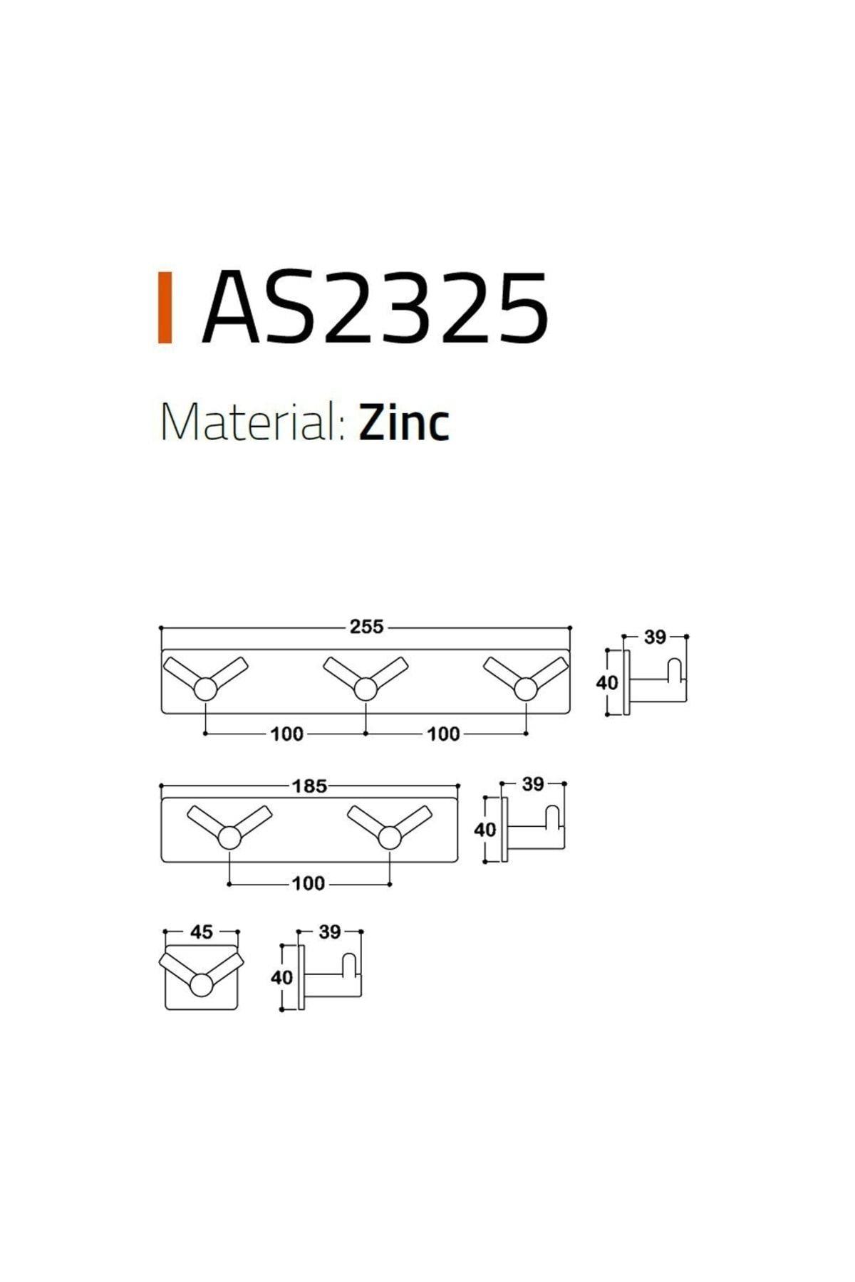 2325 System Yapışkanlı Askı Krom 185 Mm