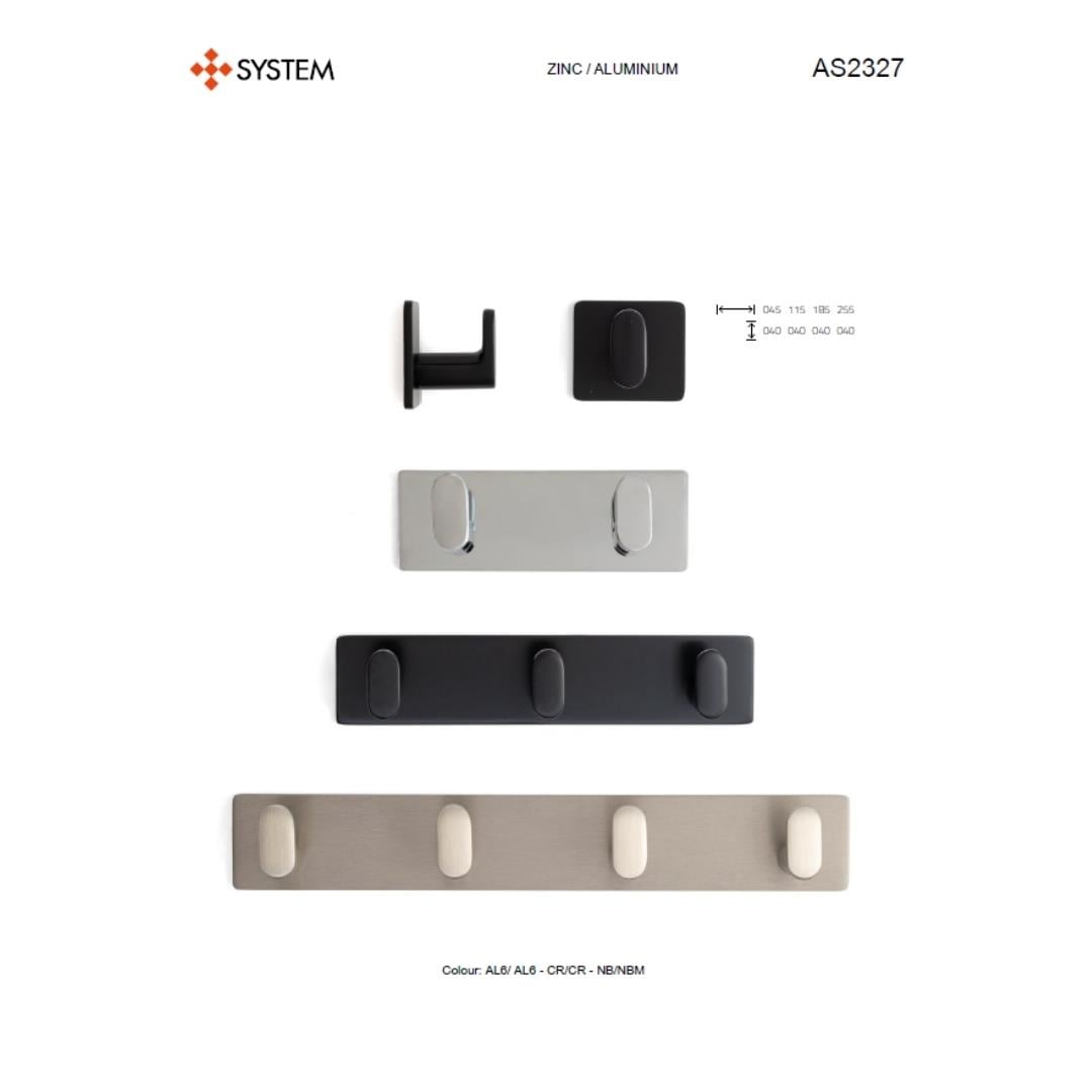 2327 System Yapışkanlı Askı Krom 115 Mm