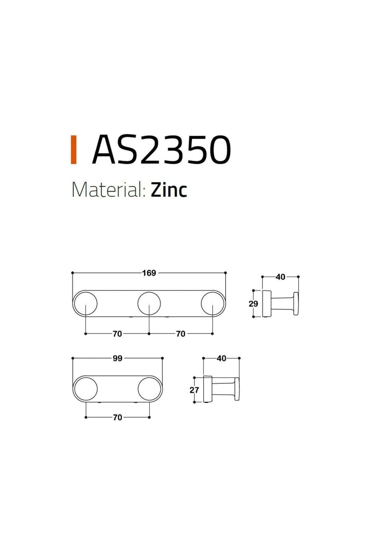 2350  Duvara Monte Askı Siyah 100 Mm