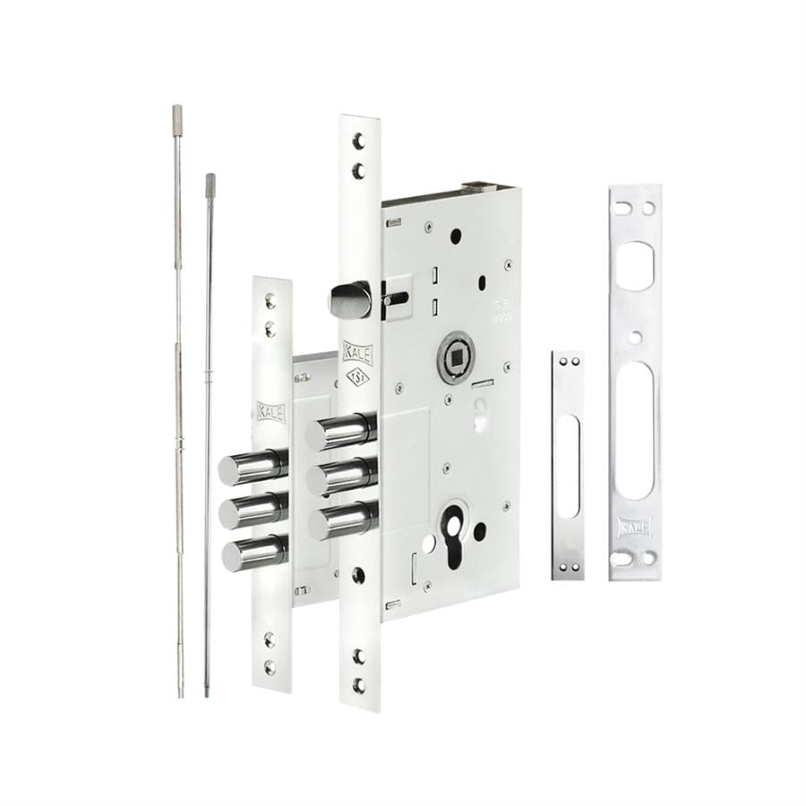 252 Multisistem Yarı Merkezi Çelik Kapı Kilidi Krom