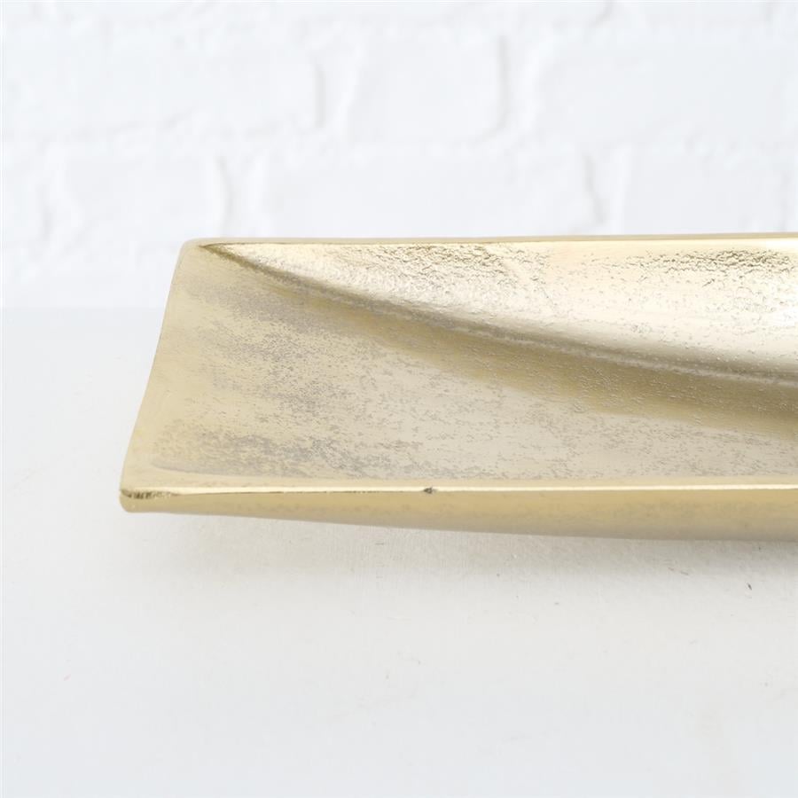 2Li Gold Dikdörtgen Dekoratif Kase 3Cm-5Cm Seti