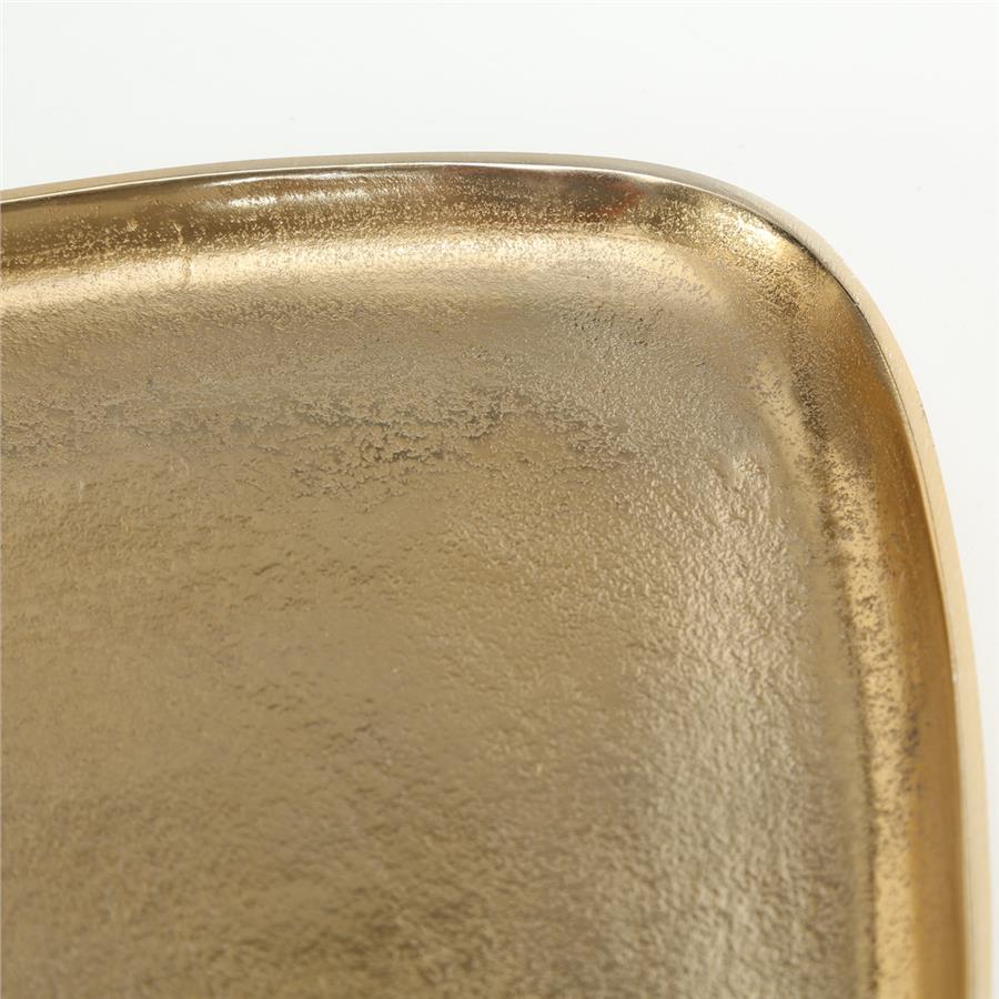 3Lü Gold Dekoratif Tepsi 27Cm-34Cm-42Cm Seti