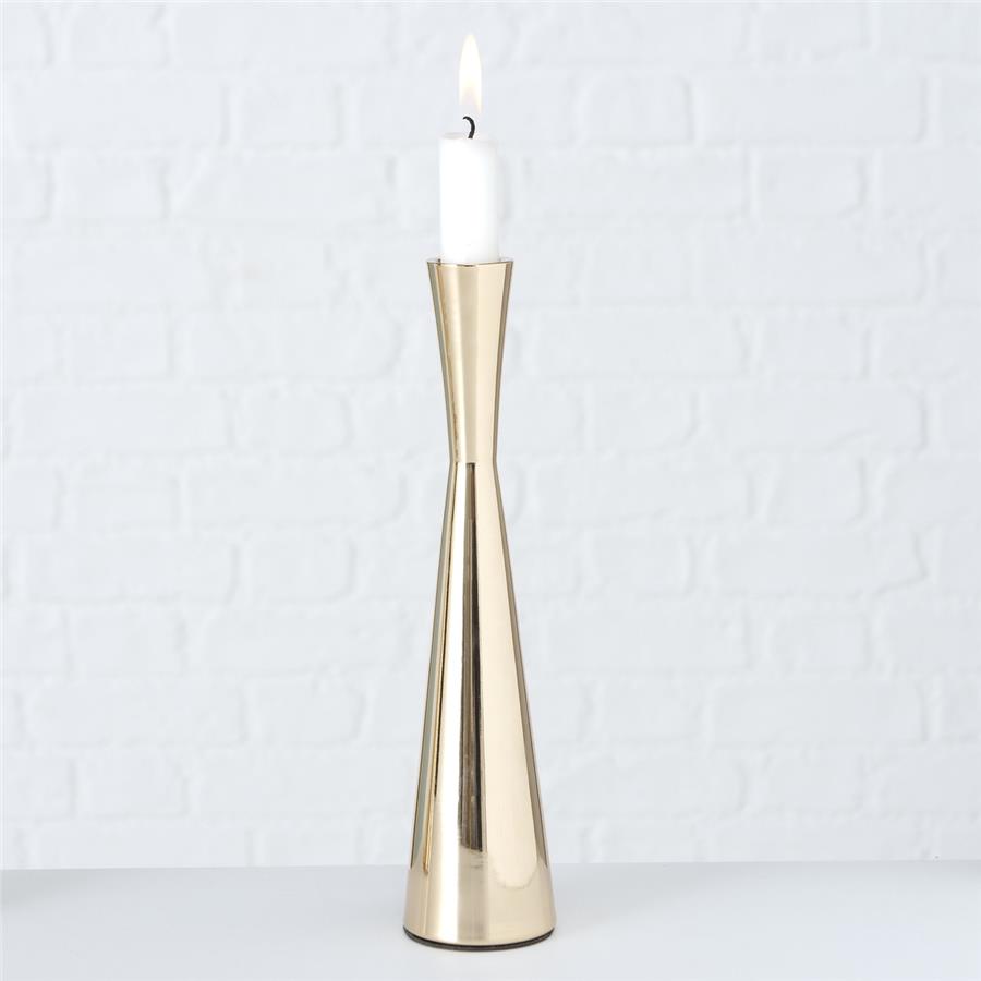 3Lü Gold Yuvarlak Mumluk 20Cm-23Cm-26Cm