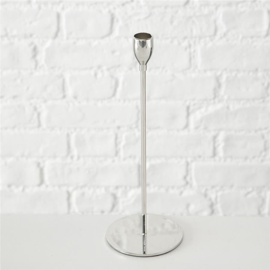 3Lü Gümüş Yuvarlak Mumluk 23Cm-28Cm-33Cm Seti
