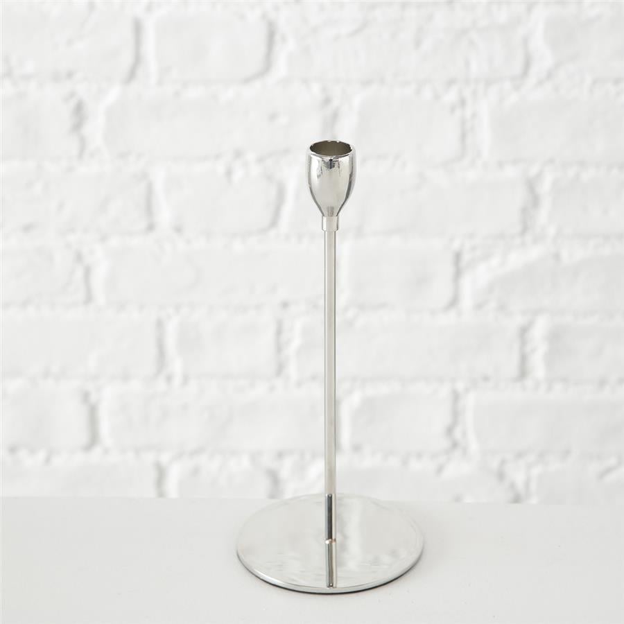 3Lü Gümüş Yuvarlak Mumluk 23Cm-28Cm-33Cm Seti