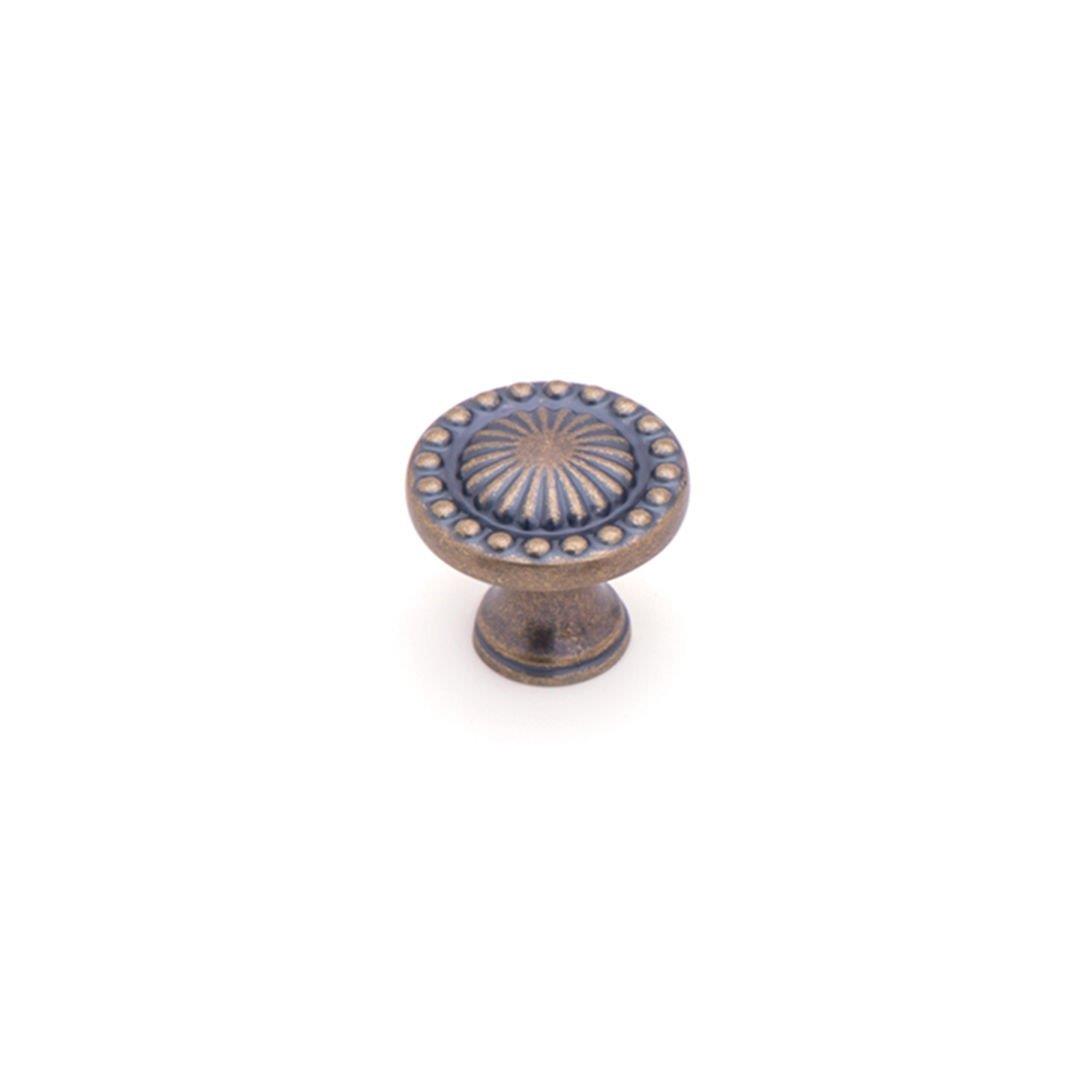 4456 Tek Delikli Düğme Kulp Eskitme Antik Renk Çap 35 mm 