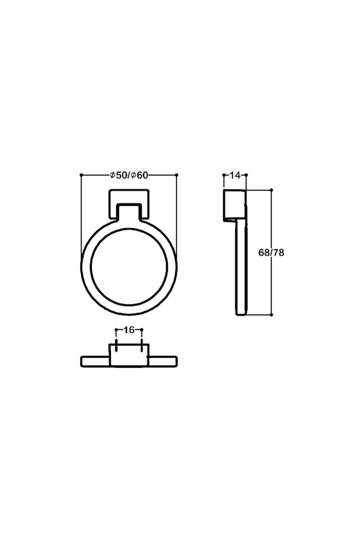 4624 Sallantılı Kulp Siyah Renk 50 Mm 