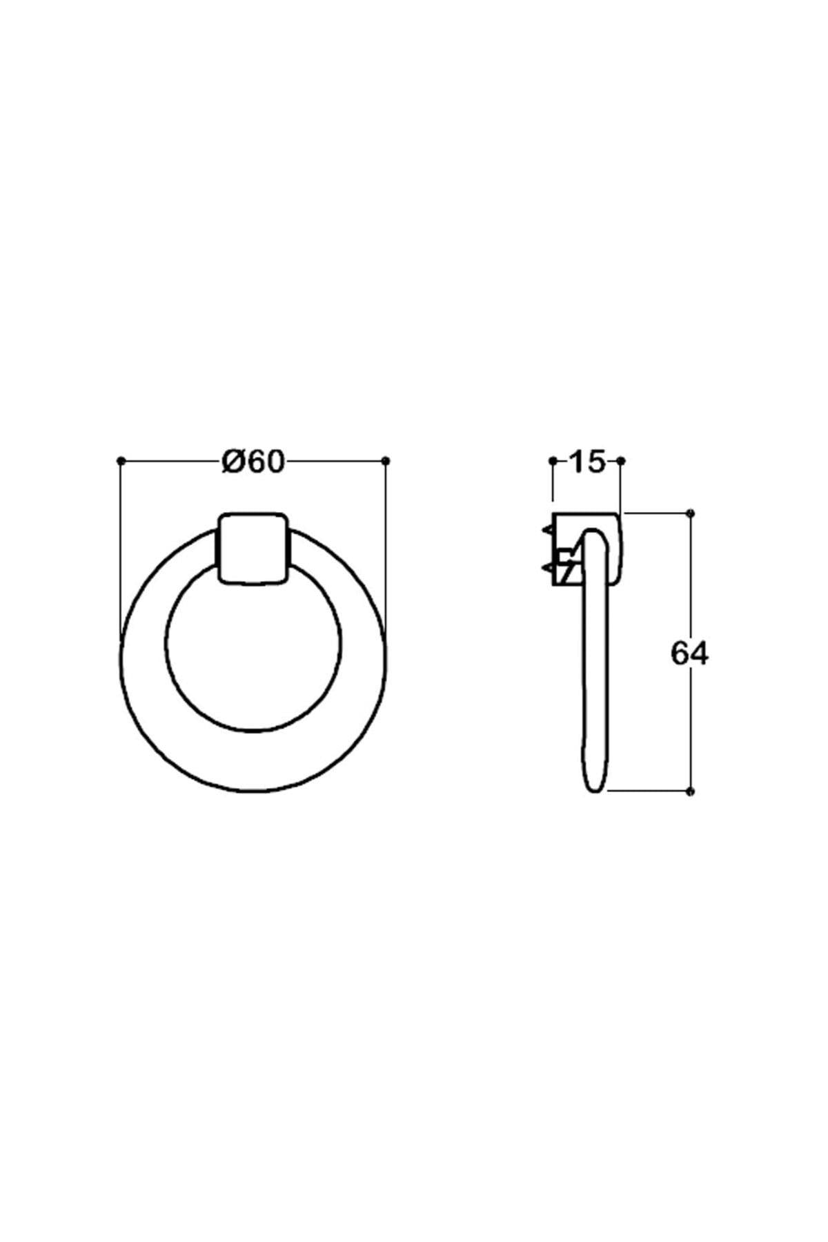 4625 Sallantılı Kulp Kahverengi Çap 60 Mm 