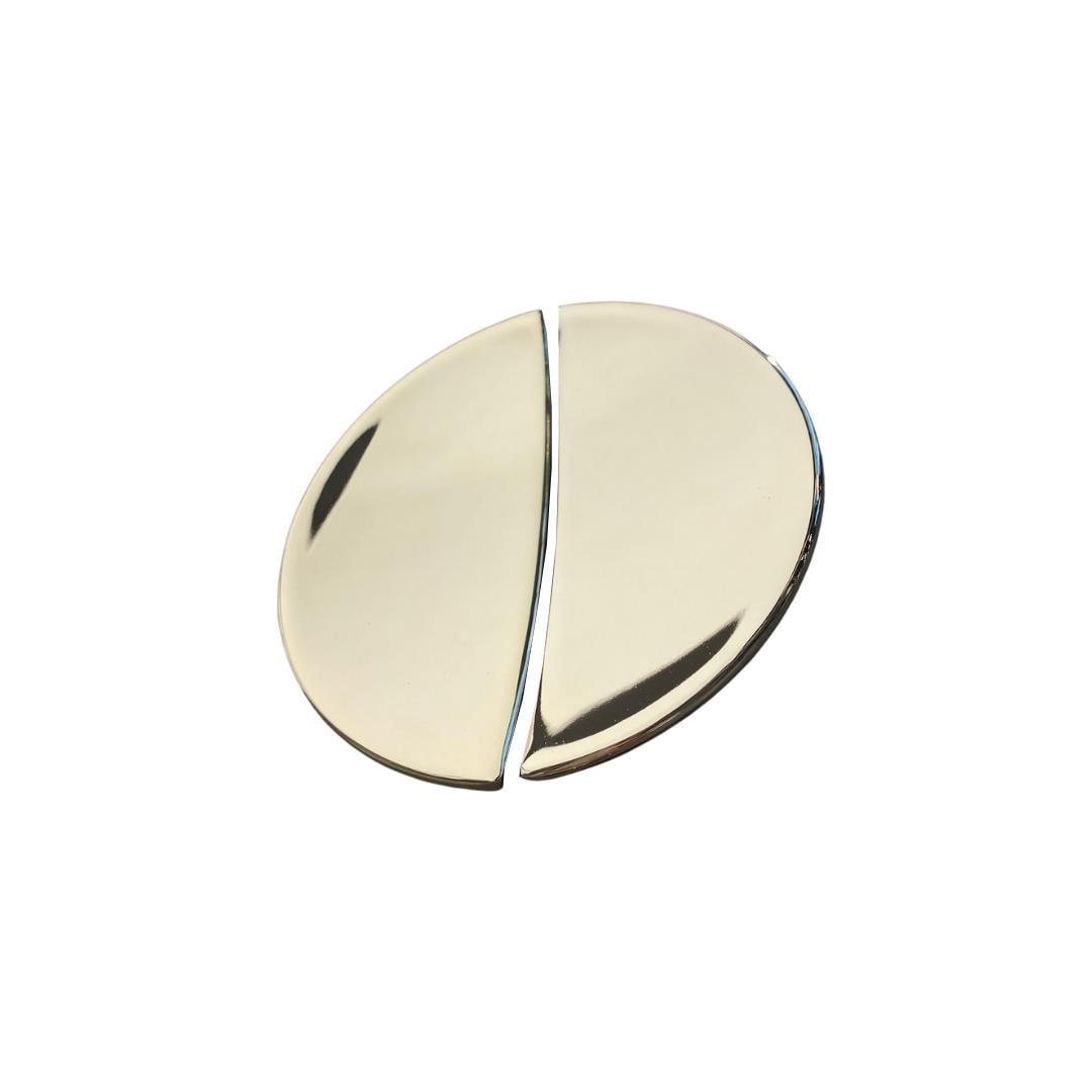 4716 Yarım Daire Kulp Oval Gold Renk Tek Adet