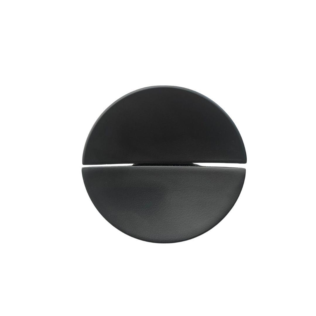 4716 Yarım Daire Oval Kulp Siyah Renk Tek Adet