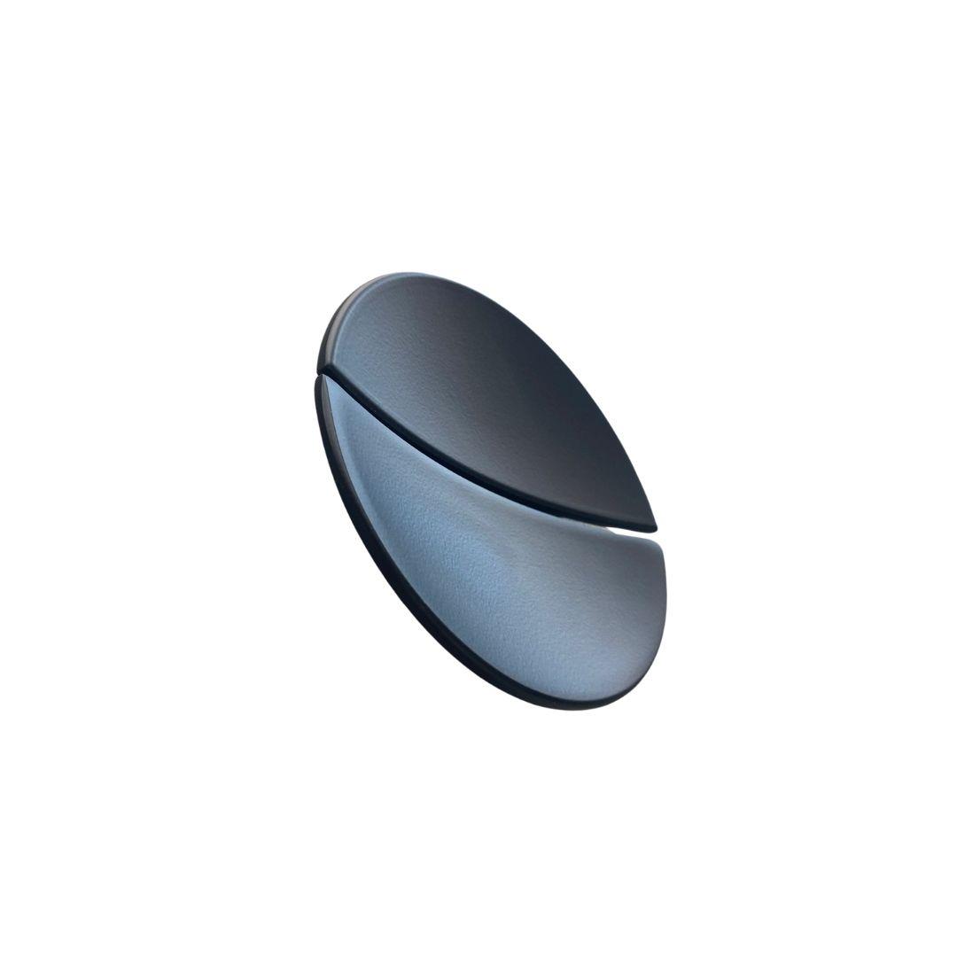4716 Yarım Daire Oval Kulp Siyah Renk Tek Adet