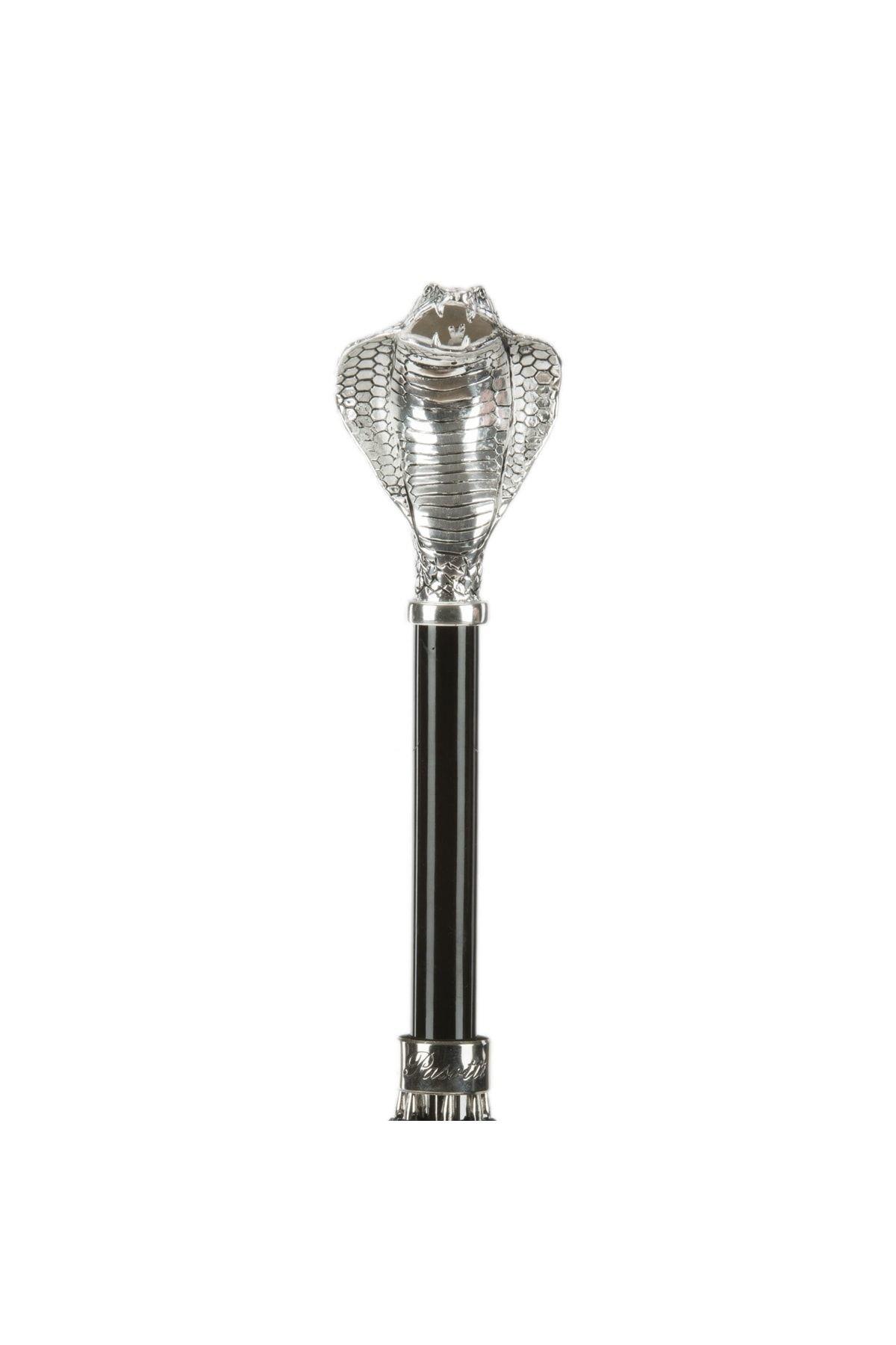 Cobra Siyah Çizgili Unisex Otomatik Şemsiye 95 cm