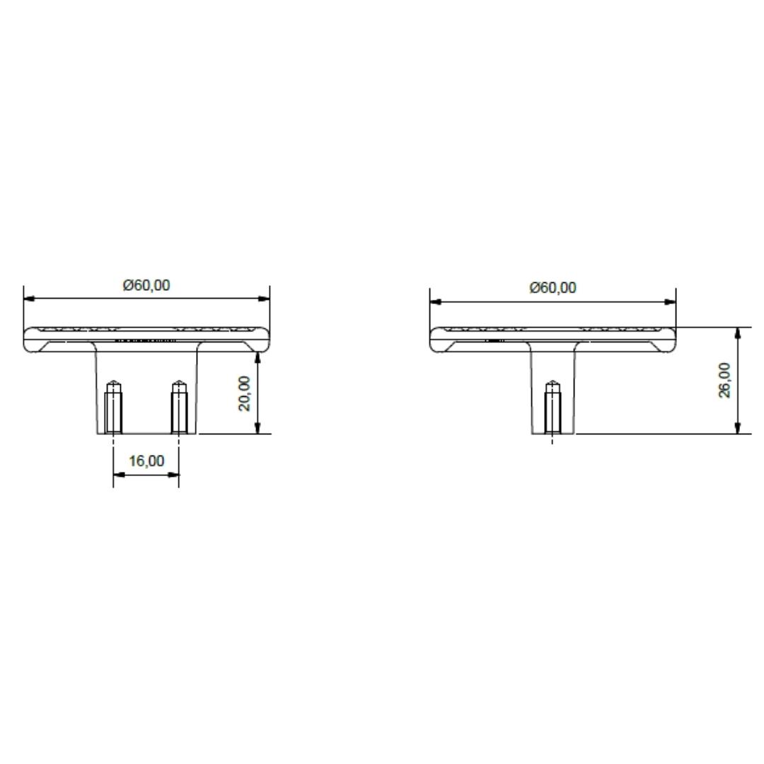 4823 Harmonique Kulp Siyah Renk Çap: 60 mm