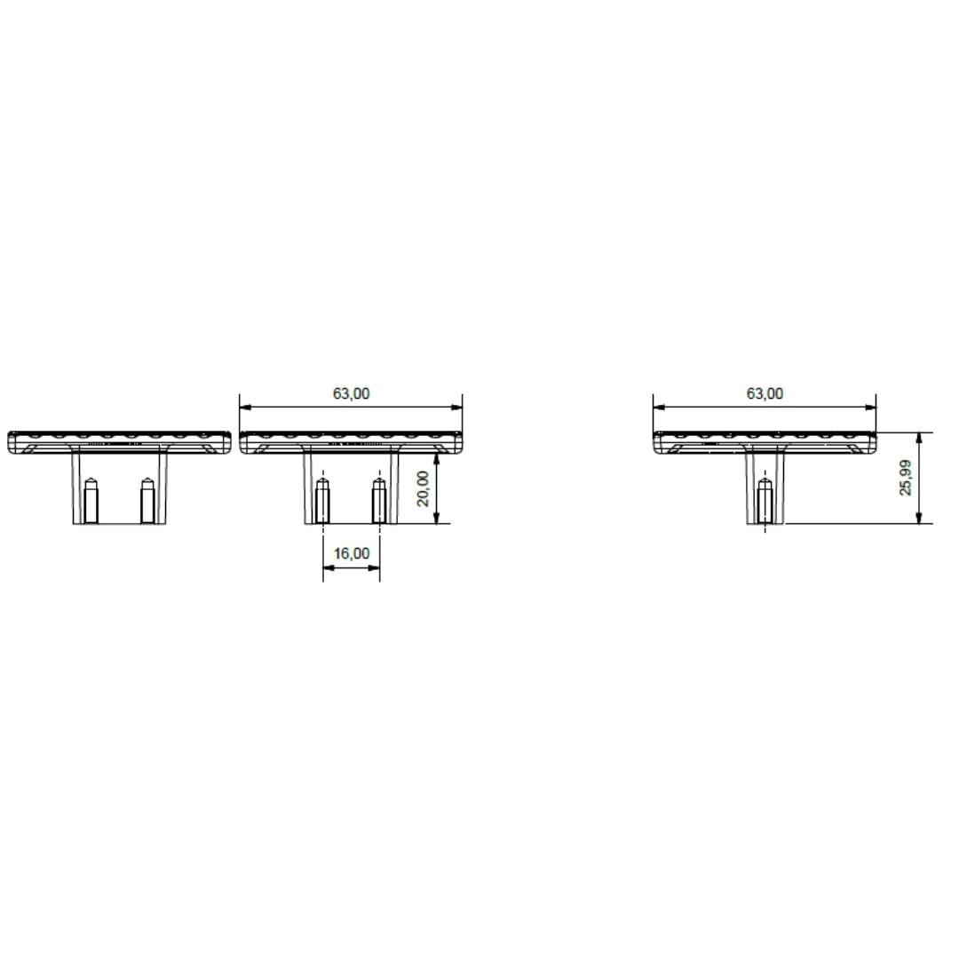 4855 Harmonique 2li Set Kulp Siyah 16 mm