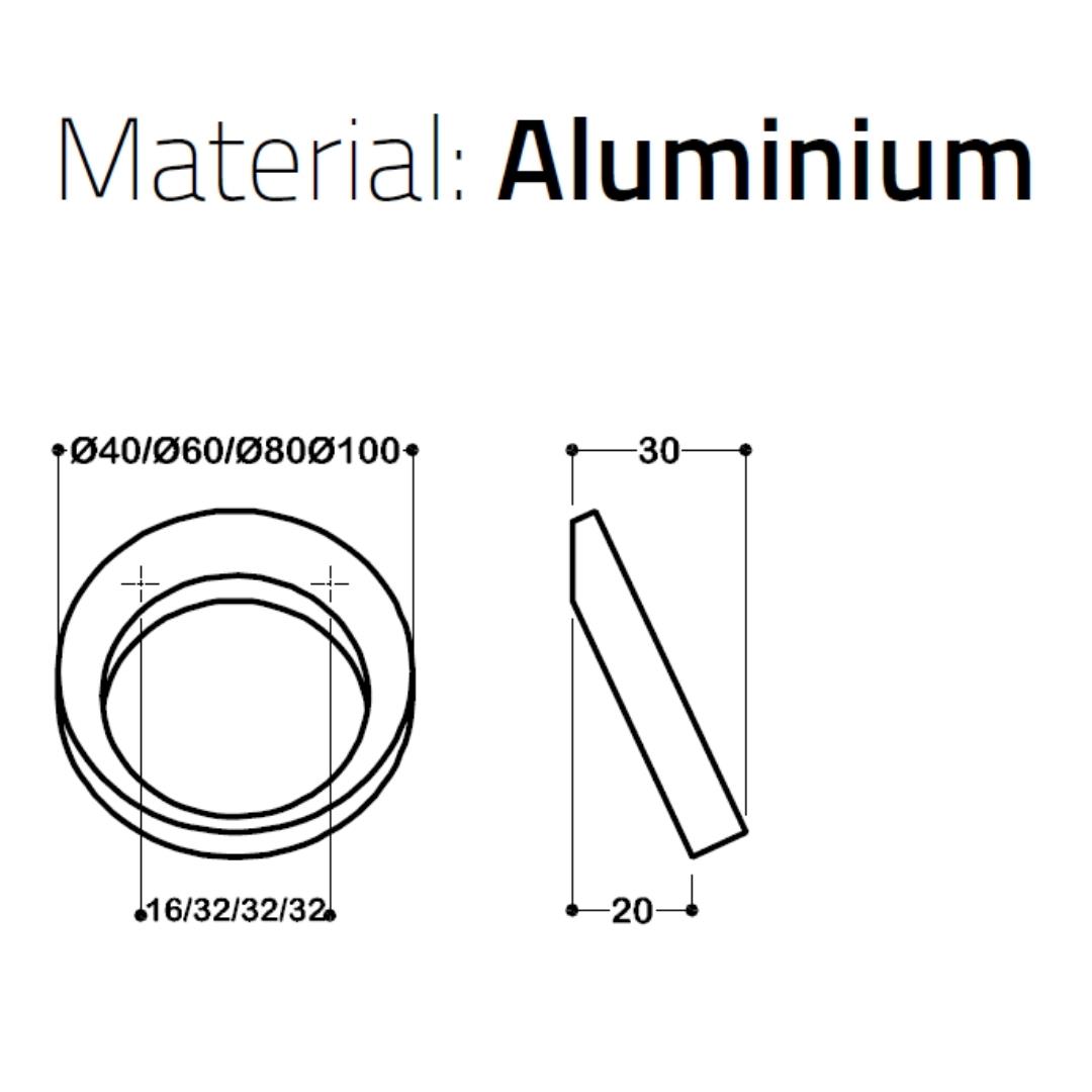 6530 Modern Kulp Siyah Renk Çap 60 Mm 