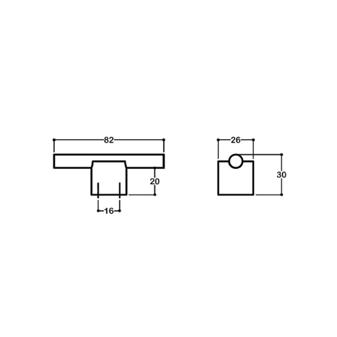 7415 Çift Delikli Kulp Mat Altın Renk Çap 82 mm