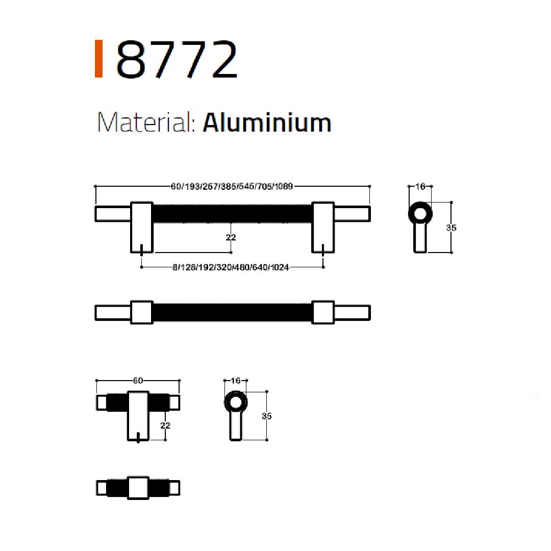 8772 T Kulp Rose Renk Çap 60 mm