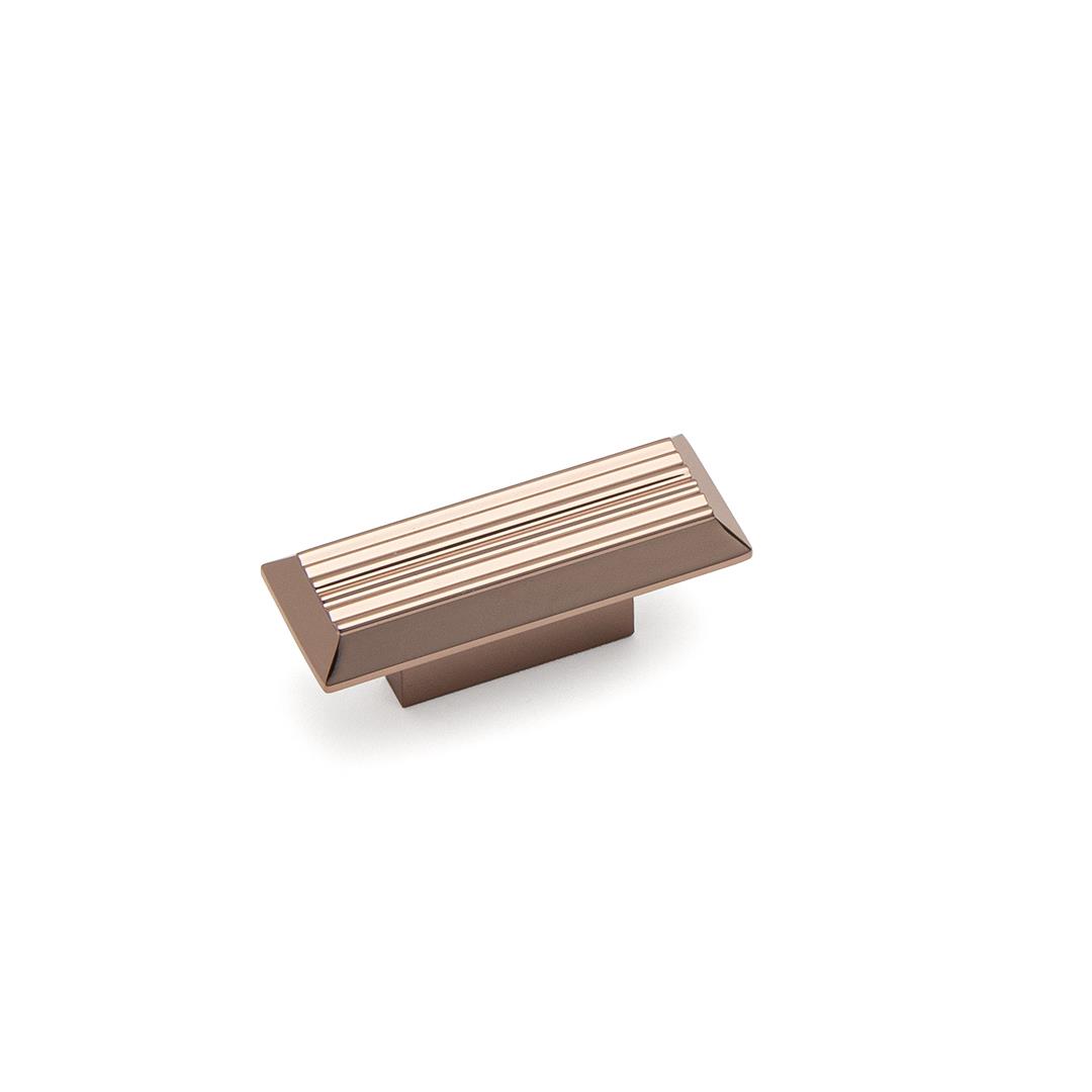 9002  Line-Çizgili Kulp Tek Adet 16 Mm Rose Rengi Klasik Kulp