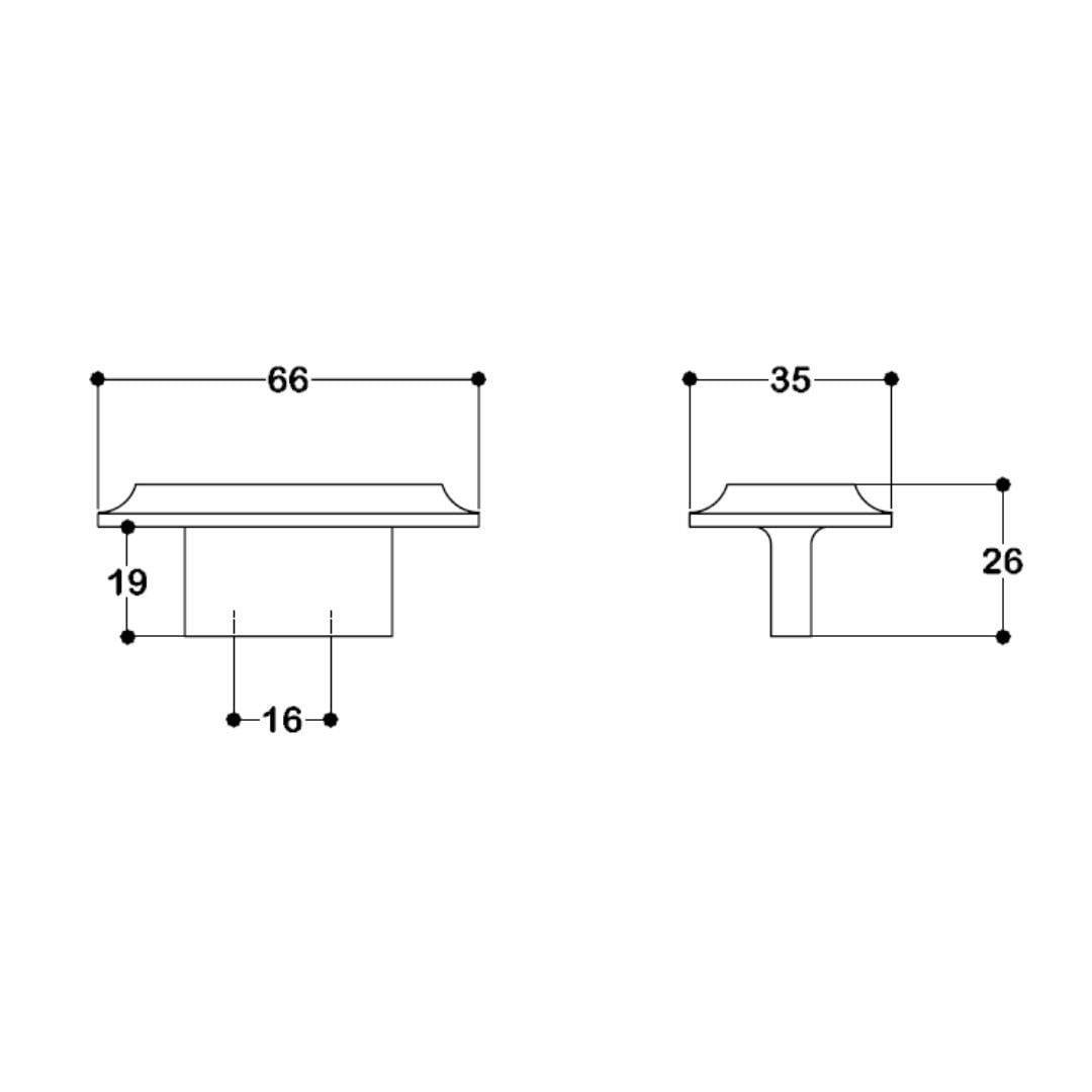 9102 Line-Çizgili Kulp Antik Renk  16 Mm