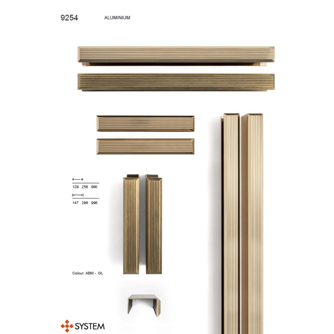 9254 Line-Çizgili Kulp Gold Renk