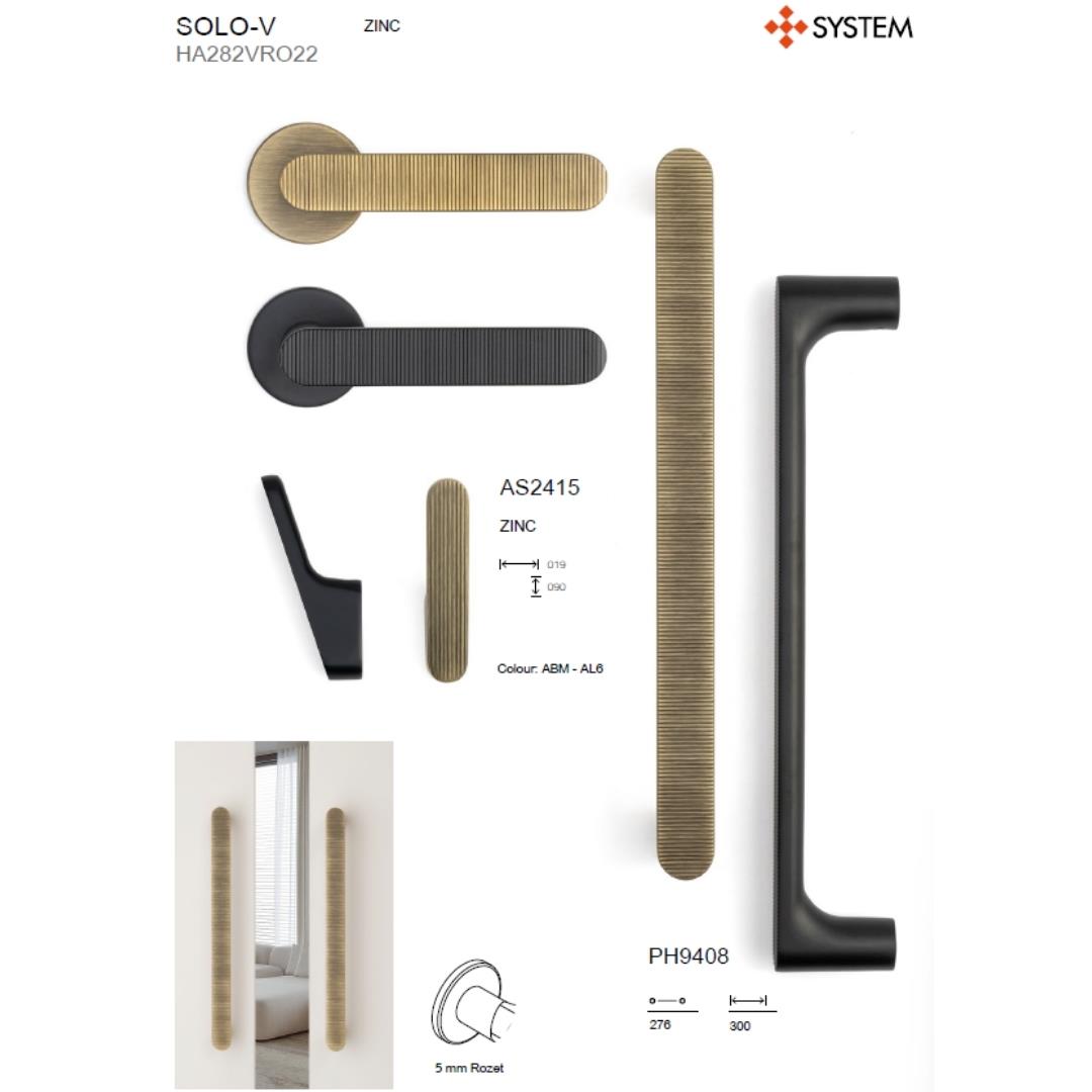 9408 Çekme/Sürgü Kapı Kolu Antik Renk 27.6 cm