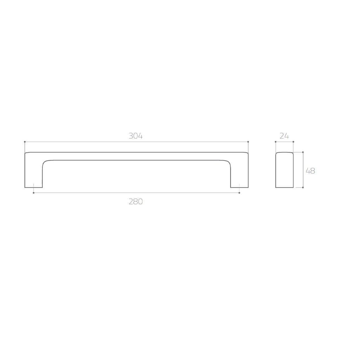 9585 Çekme Kolu Krom Renk 28 Cm