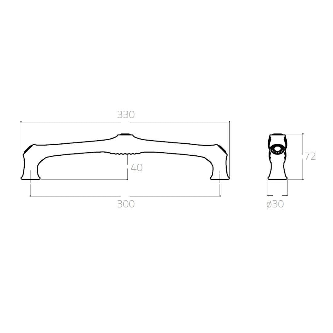 9596 Çekme Kol Krom Renk 30 Cm