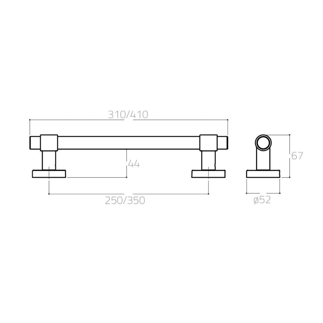 9631 Çekme Kol Siyah Renk 25 Cm