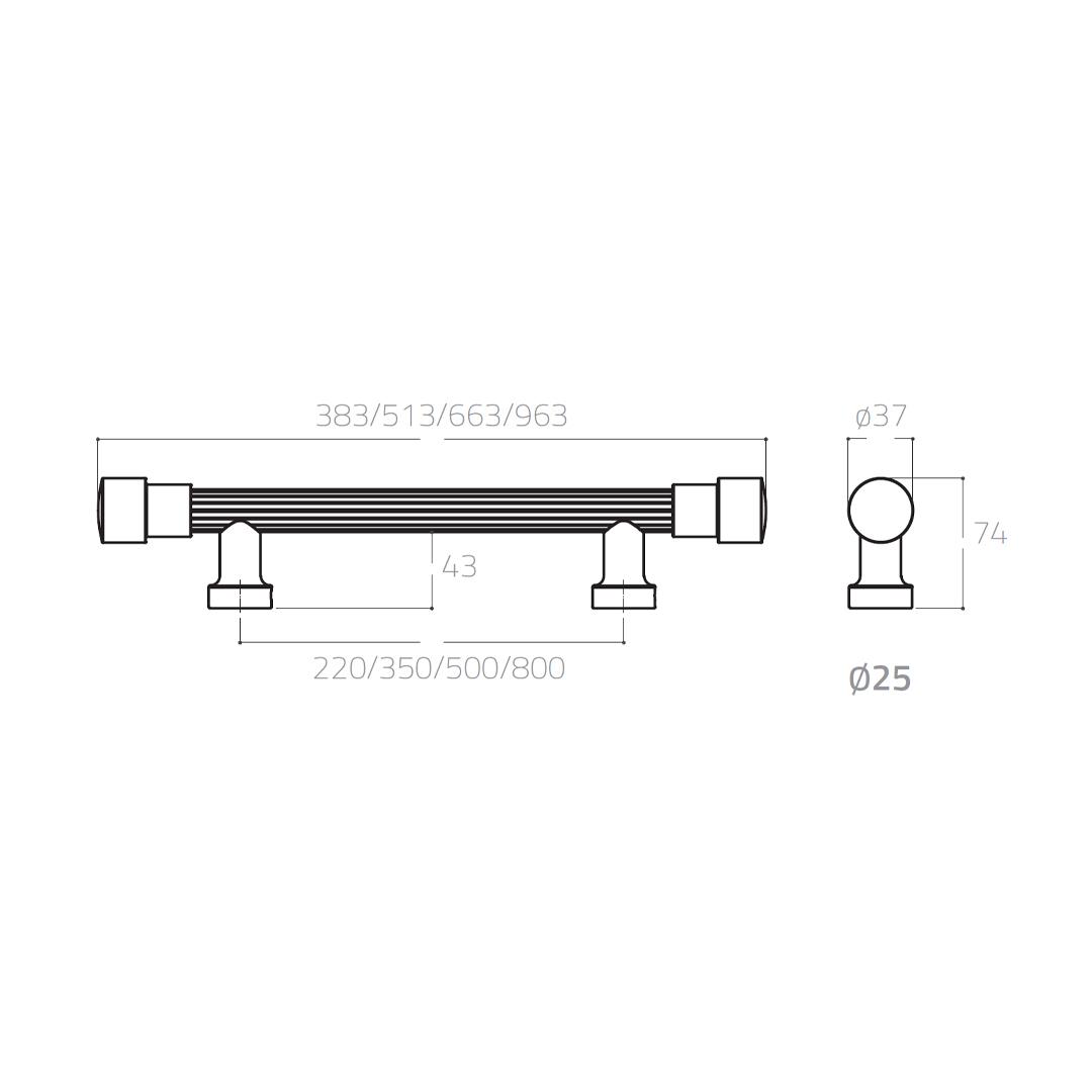 9691 Çekme Kolu Antik Renk 22 Cm