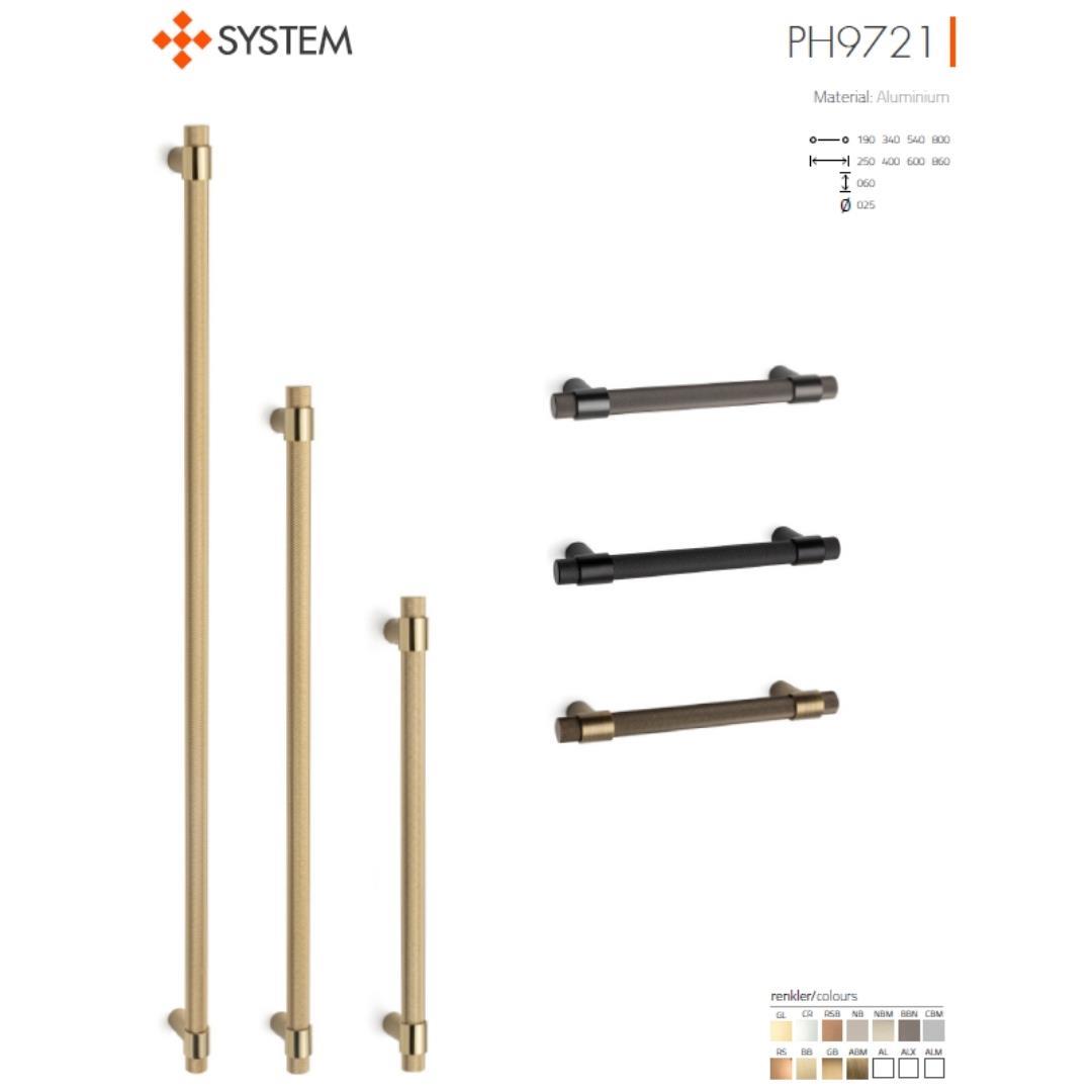 9721 Çekme Kolu Füme Renk 19 Cm