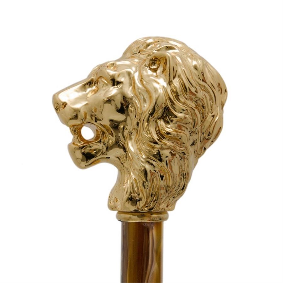 Altın Aslan Yaldızlı Reçine Ayakkabı Çekeceği 50 cm
