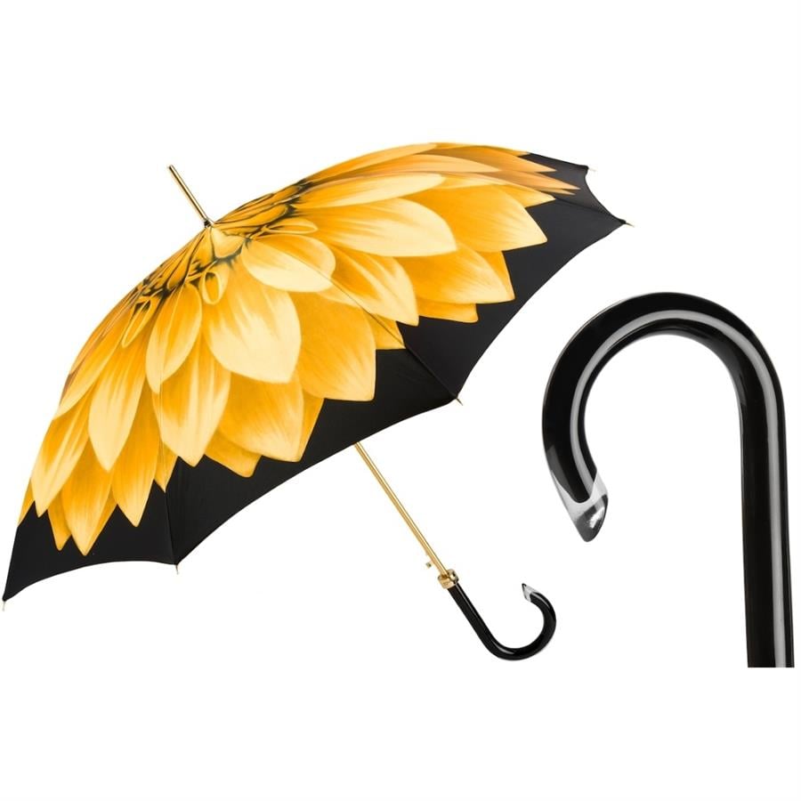 Dahlia Altın Asetat Saplı Otomatik Şemsiye 93 cm