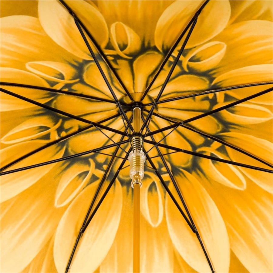 Dahlia Altın Asetat Saplı Otomatik Şemsiye 93 cm