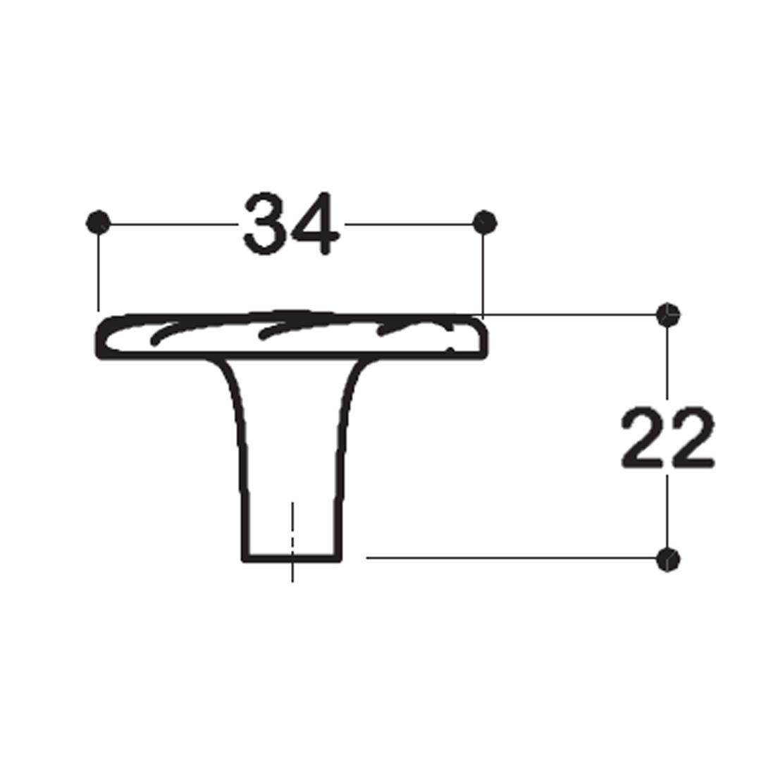 4450 Tek Delikli Düğme Kulp Antik Gümüş Renk Çap 34 mm
