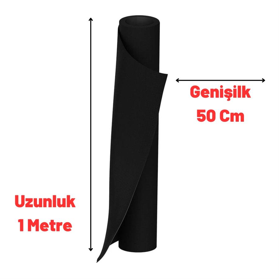 Antrasit Kaydırmaz Çekmece Örtüsü - Genişlik 50 Cm - Uzunluk 1 Metre