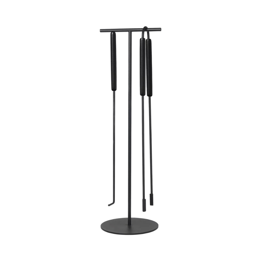 ASHI 3 Parça Şömine Seti Siyah Ø22 cm