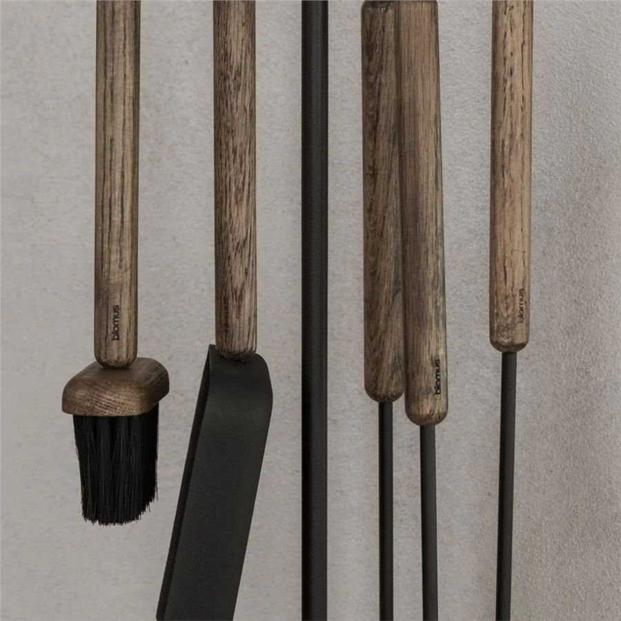 ASHI 5 Parça Şömine Seti Kahverengi Ø22 cm