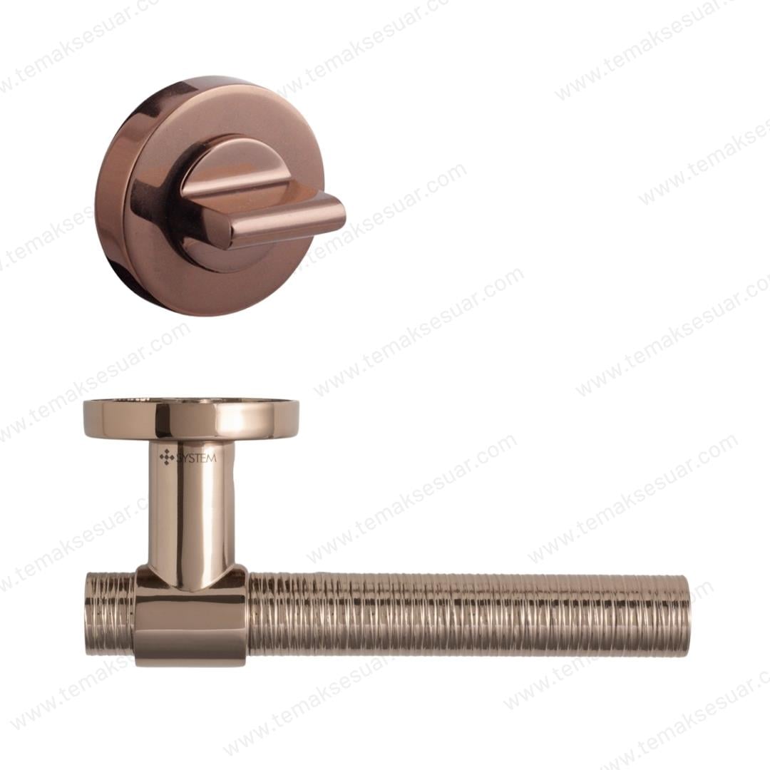 Axel-V Rozetli Kapı Kolu Rose Renk