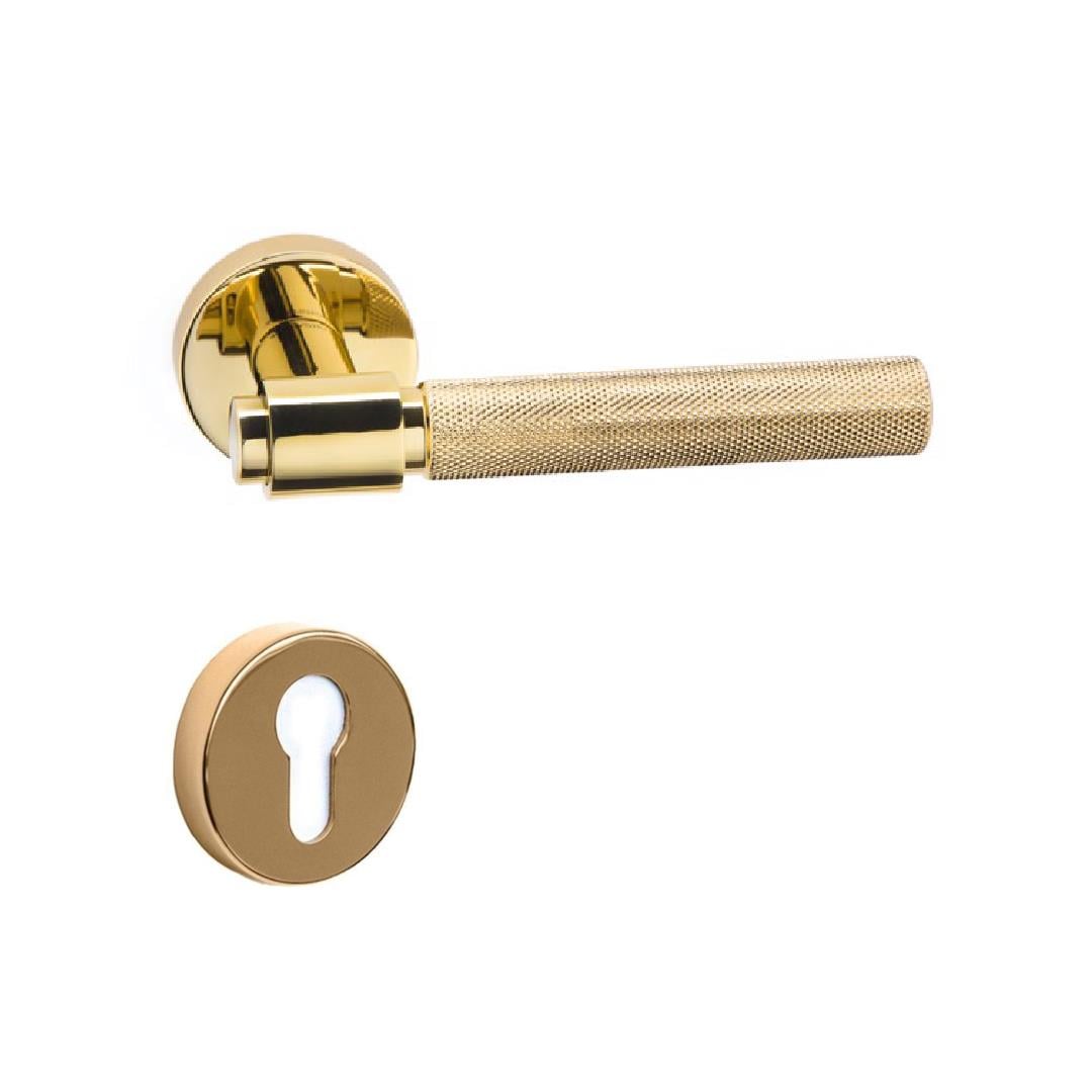 Axes-T Rozetli Kapı Kolu Takımı Gold Rengi