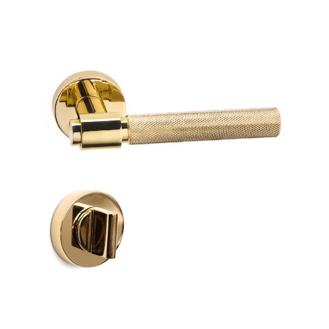 Axes-T Rozetli Kapı Kolu Takımı Gold Rengi