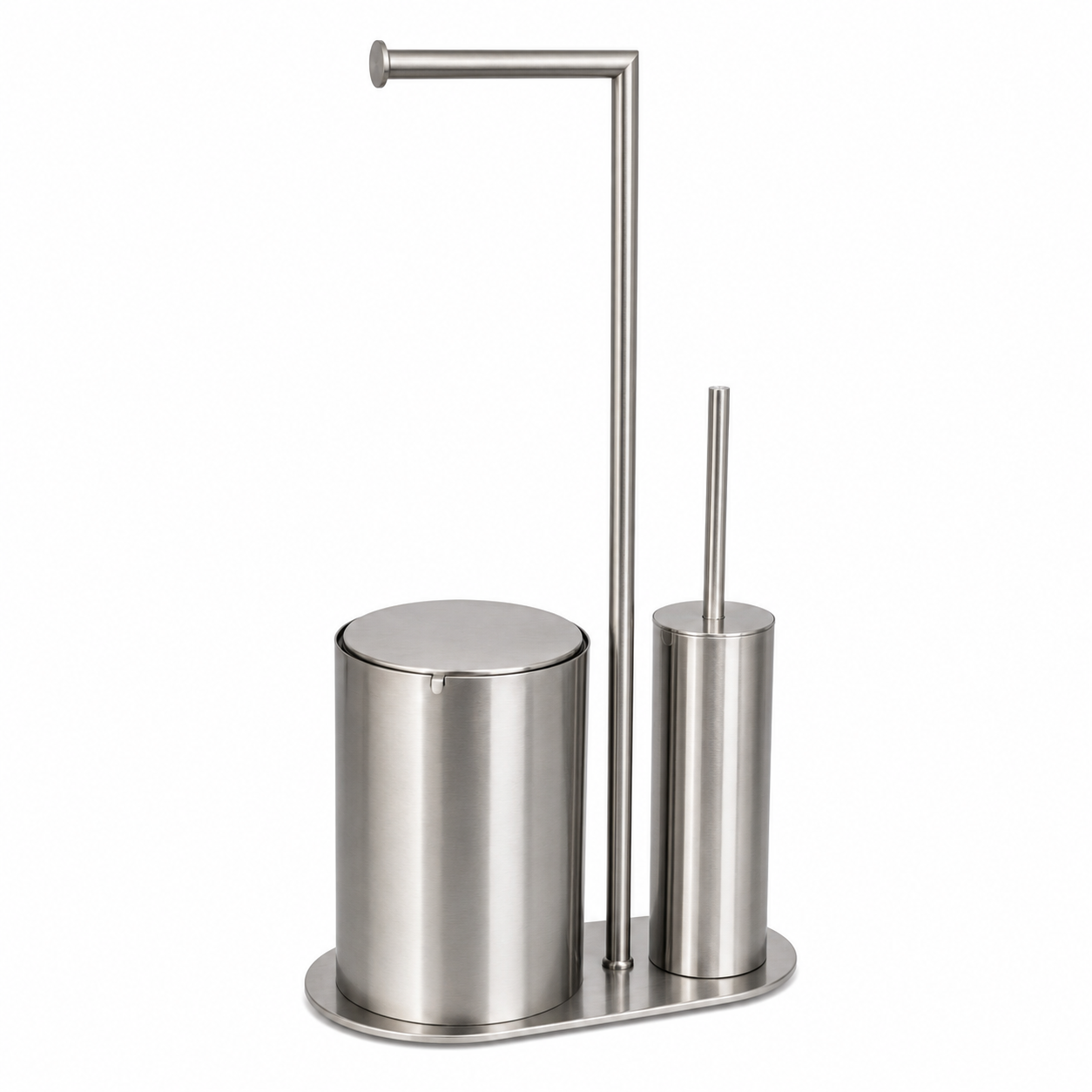 Banyo 3lü Hareketli Wc Set Nikel Saten Mat 71x33x21 cm