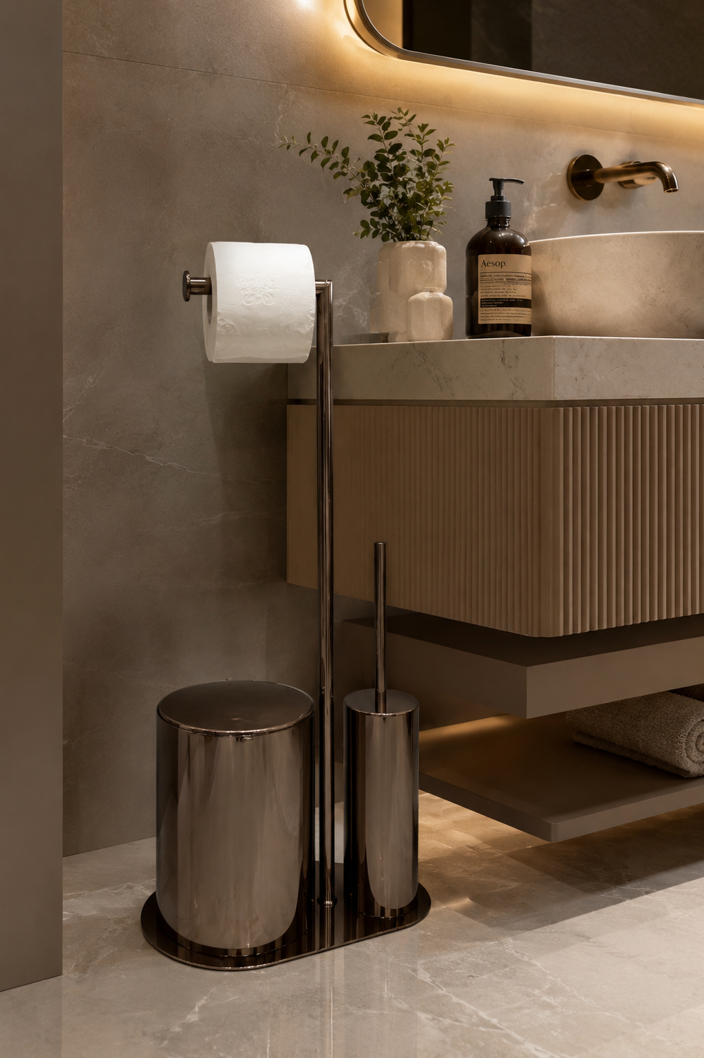 Banyo 3lü Hareketli Wc Set Rose 71x33x21 cm