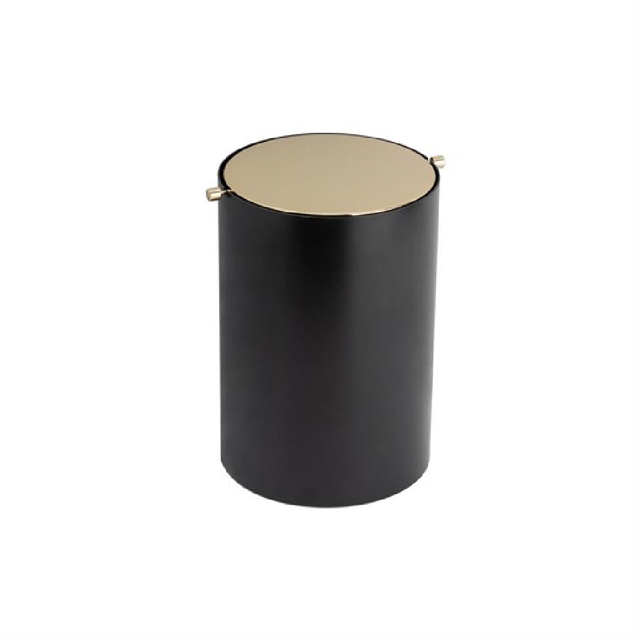 Banyo Çöp Kovası 3 Lt Siyah|Gold 253x175x175 mm