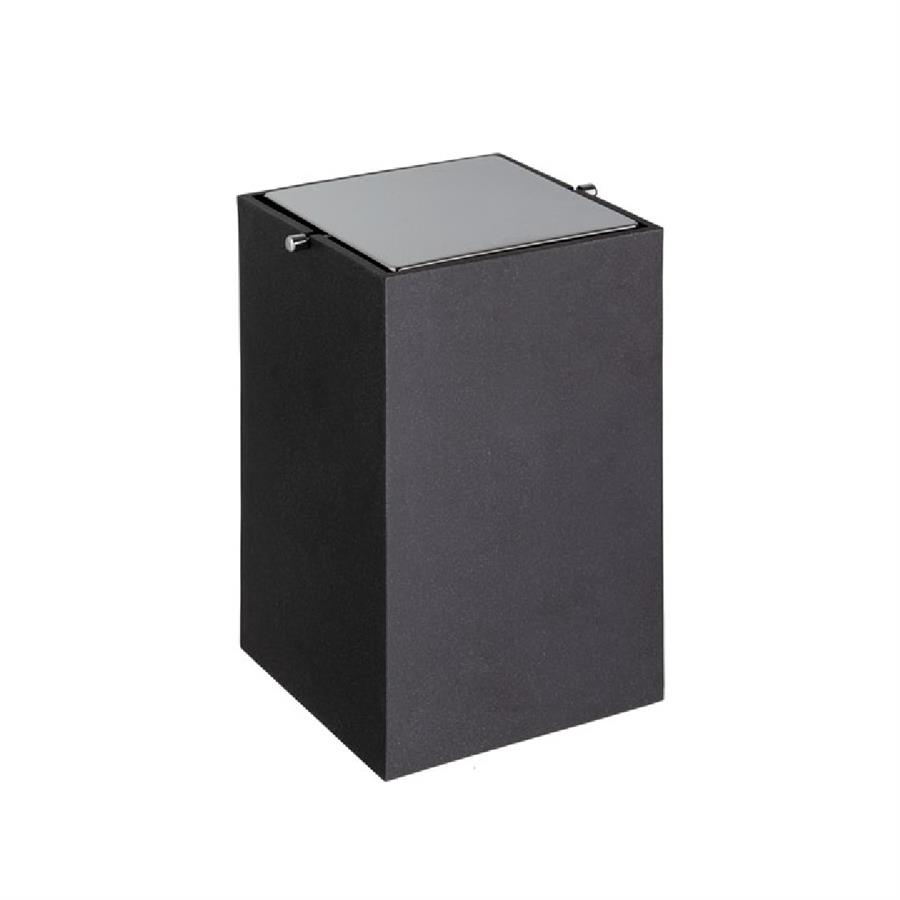 Banyo Çöp Kovası 4 L Siyah/Krom Renk 300X186X186 Mm
