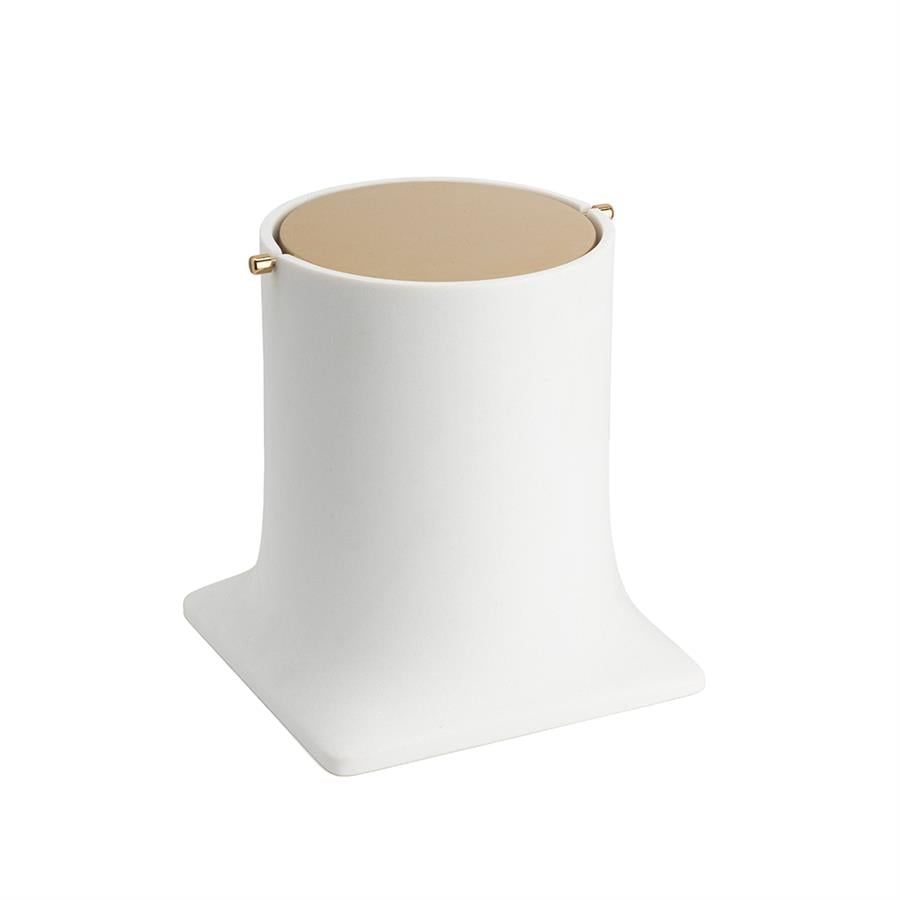 Banyo Çöp Kovasıı 4 L Beyaz-Gold Renk 247X225X225 Mm