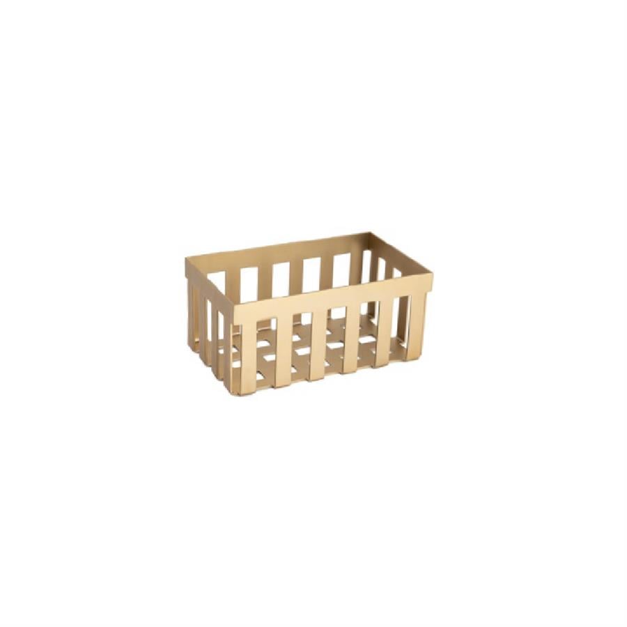 Tezgah Üstü Banyo Havluluk Sepet Altın Saten 20 cm
